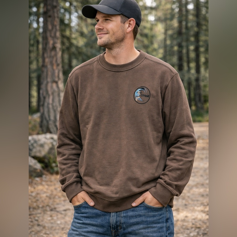 O'Neill Men's Brown Crewneck Sweater